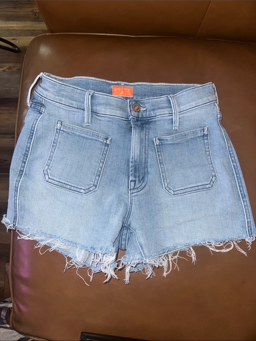 Mother Denim for Anthropologie The Patchie short in the Poppy Fields wash 25 NWT - Picture 4 of 10